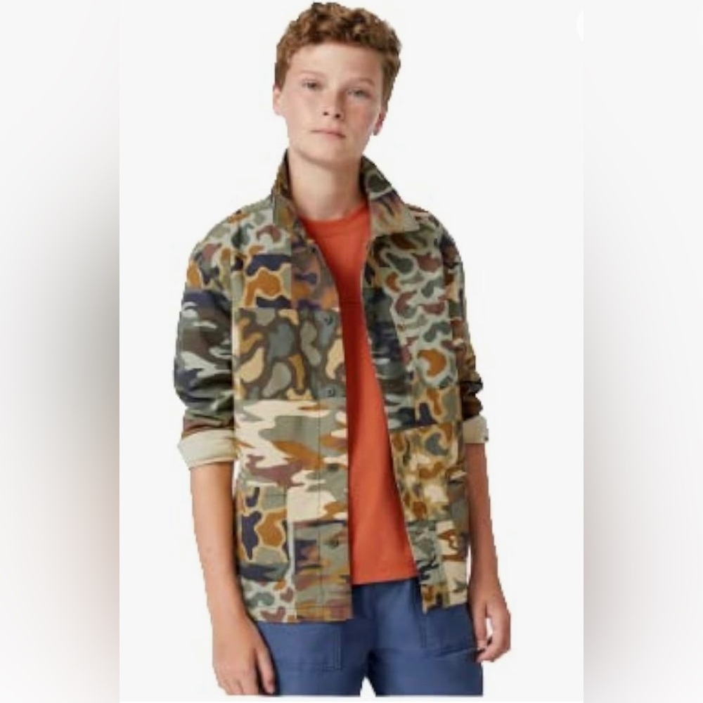 FREE ASSEMBLY ~ Desert Camel Camo Patchwork Chore Jacket ~ Youth L (10/12) - Picture 6 of 12
